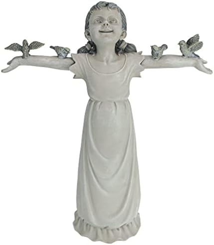 Dziewczynka z ptakami w kamieniu