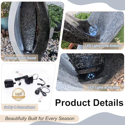 Fontanna z tańczącą parą 57 cali