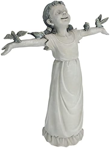 Dziewczynka z ptakami w kamieniu